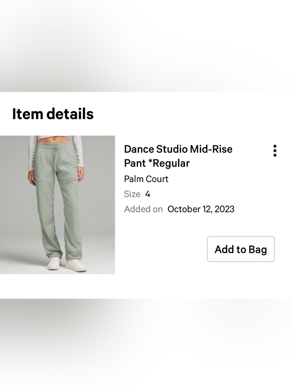 Lululemon Dance Studio Mid-Rise Pant *Regular